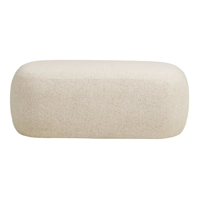 Ławka MEBLIVA Blossomville Bouclé 100 cm - Piaskowa