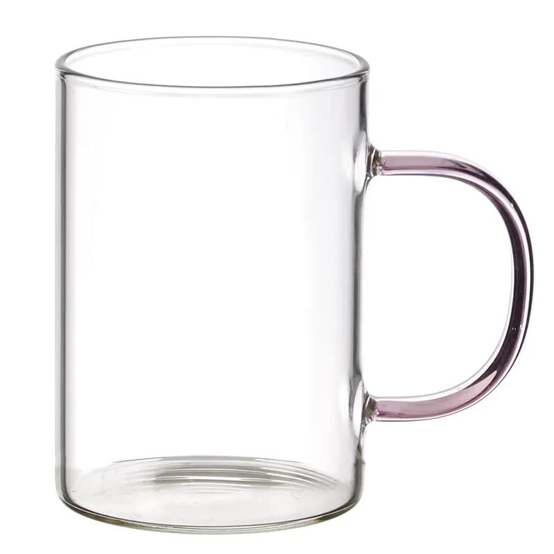 Szklanka MEBLIVA Coloured 300ml Szklana Minimalistyczna - Różowy