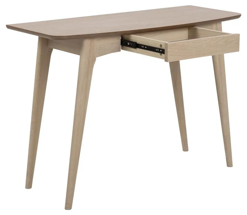 Biurko MEBLIVA Woodstock Drewniane Dąb Bielony 105 cm - Naturalny