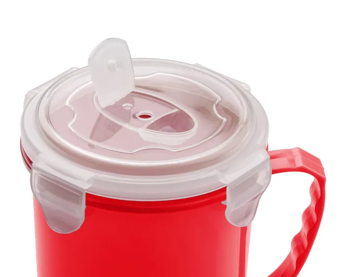 Kubek Na Zupę MEBLIVA 630ml Pojemnik Do Pracy - Czerwony