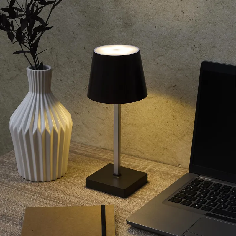 Lampka Stołowa MEBLIVA Blanca LED Na Dotyk, Minimalistyczna - Brązowa