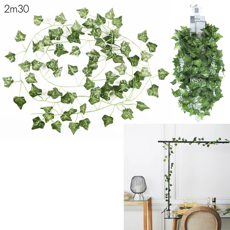 Girlanda Sztuczny Bluszcz MEBLIVA 230cm, Tworzywo Sztuczne - Zielony