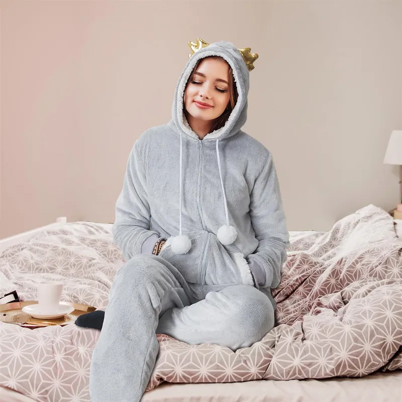 Kombinezon Onesie MEBLIVA Sowa, Poliester, 150 cm - Szary