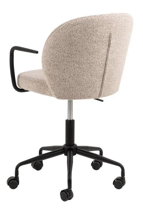 Fotel Biurowy MEBLIVA Patricia Monza 60, Bouclé Ergonomiczny - Beżowy