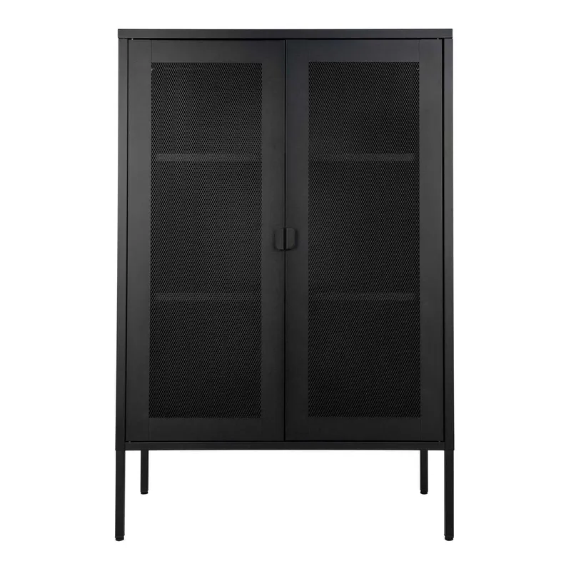 Gablota Melbourne MEBLIVA Metal Minimalistyczny - Czarna