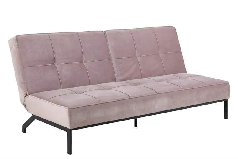 Sofa MEBLIVA Perugia VIC Rozkładana 3-OSOBOWA Welwet - Różowa