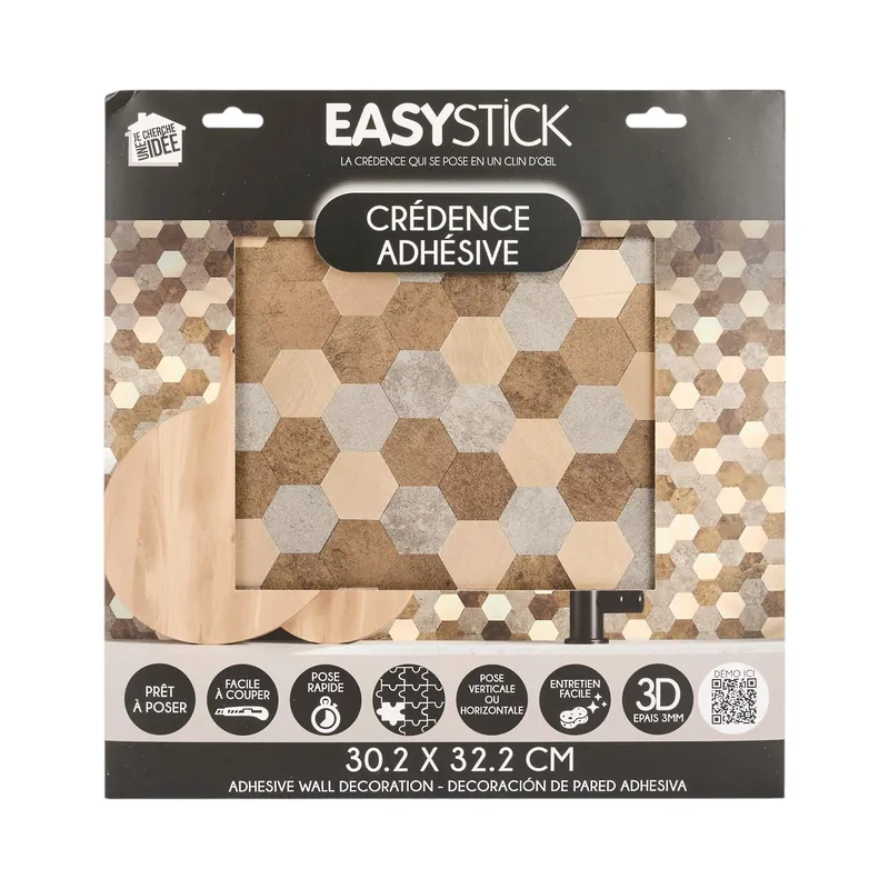 Panel Winylowy Samoprzylepny Easy Stick MEBLIVA 30,5×28,8 cm - Brązowy