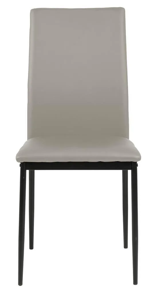 Krzesło MEBLIVA Demina Tapicerowane 92 cm, Ekoskóra - Beżowe