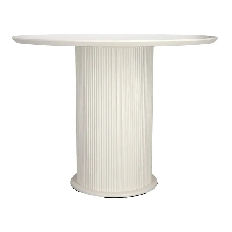 Stół MEBLIVA Elia Okrągły 100cm MDF Glamour - Biały