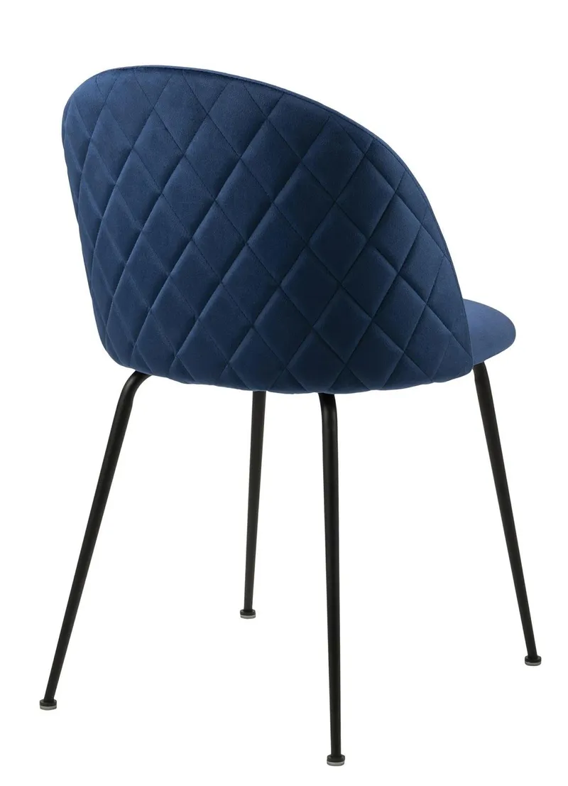 Krzesło Tapicerowane MEBLIVA Louise Tkanina Muszelka - Granatowy