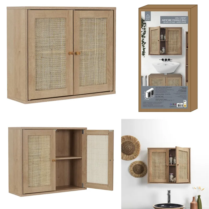 Szafka Wisząca MEBLIVA Bali MDF, 60x50 cm, Naturalna
