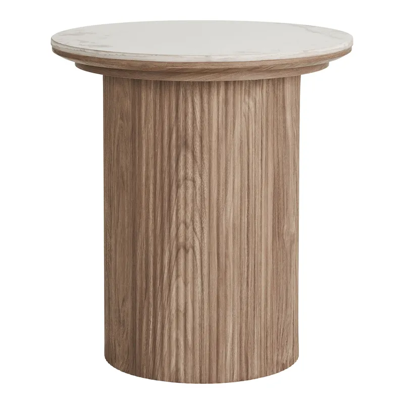 Stolik Kawowy MEBLIVA Athens Ceramiczny Okrągły 45 cm - Biały