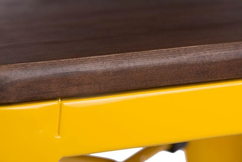 Hoker Barowy MEBLIVA Paris Wood 65cm Drewno Sosnowe - Brązowy