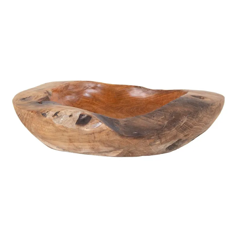 Miska Rio 30cm MEBLIVA Z Drewna Tekowego - Naturalny