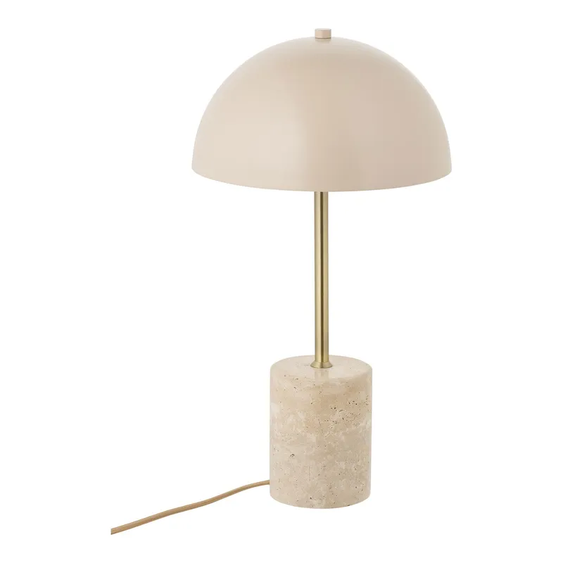 Lampa Stołowa MEBLIVA Sheffield Marmur I Metal - Beżowy