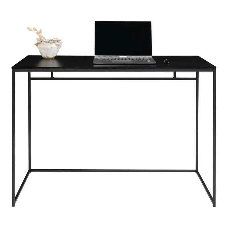 Biurko MEBLIVA Vita Metal Nowoczesne 100x45 cm - Czarny