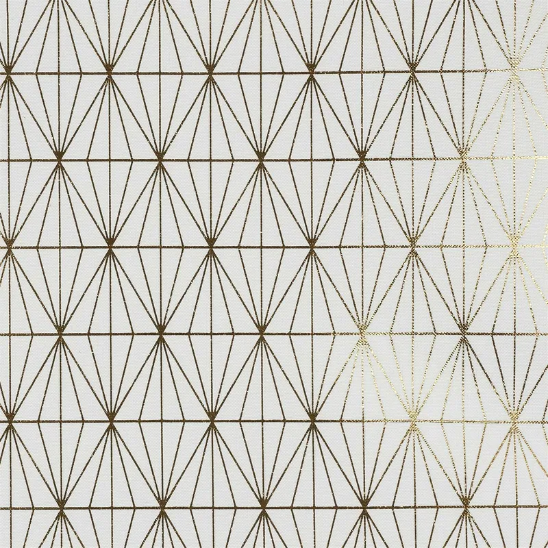 Obrus MEBLIVA Geometric Dore 140x250cm, Tworzywo, Glamour - Biały
