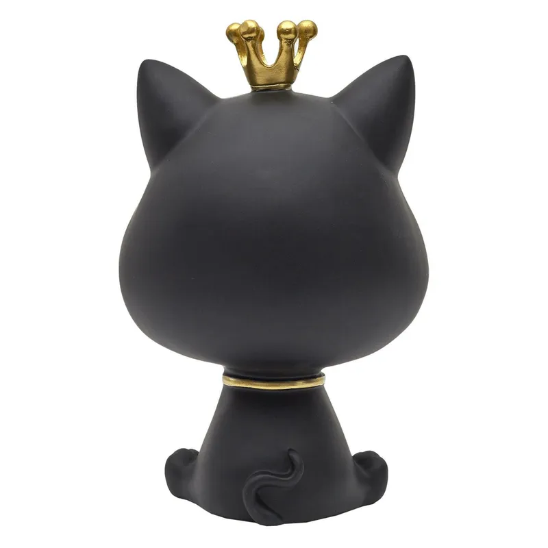 Figurka Kot Do Przechowywania MEBLIVA Glamour - Czarny