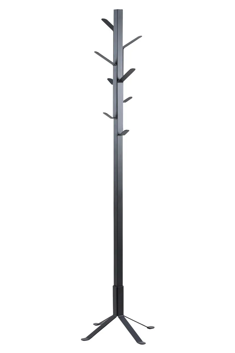 Wieszak Stojący MEBLIVA Vinson, Metal 181 cm - Czarny
