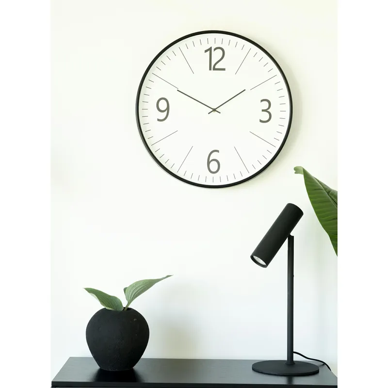Zegar Ścienny MEBLIVA Biel, Szkło, Nowoczesny, 51 cm - Biały