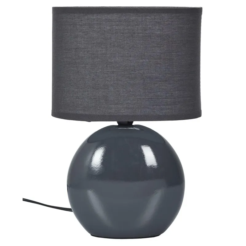 Lampa Stołowa MEBLIVA Ceramiczna Owalna - Szary