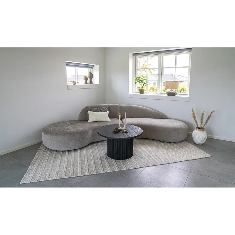 Stolik Kawowy MEBLIVA Boavista 80cm Okrągły MDF - Brązowy Ciemny