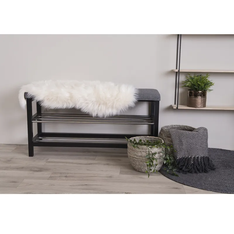 Poduszka Na Krzesło MEBLIVA Futerko Sztuczne 50x85cm - Beżowa