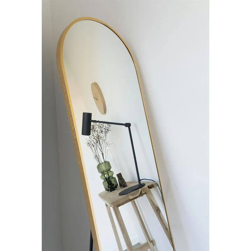 Lustro Stojące MEBLIVA Madrid Owalny 150 cm Metal - Złoty