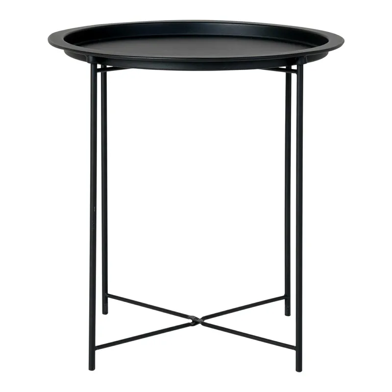 Stolik Kawowy MEBLIVA, Metal Okrągły 47cm - Czarny