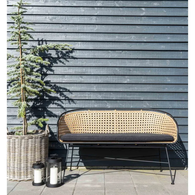 Zestaw 4 Koszy MEBLIVA Caor Rattanowe Boho - Naturalny