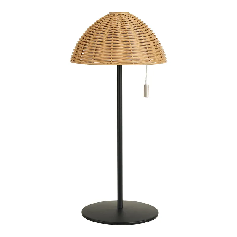 Lampka Stołowa MEBLIVA Wigan LED, Boho, Naturalny - Czarny