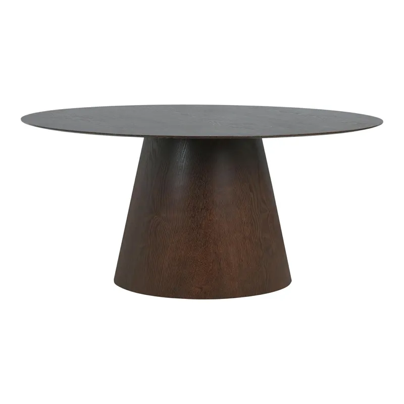Stół MEBLIVA Bolton 160x90cm Okrągły, Płyta MDF - Naturalny Orzech