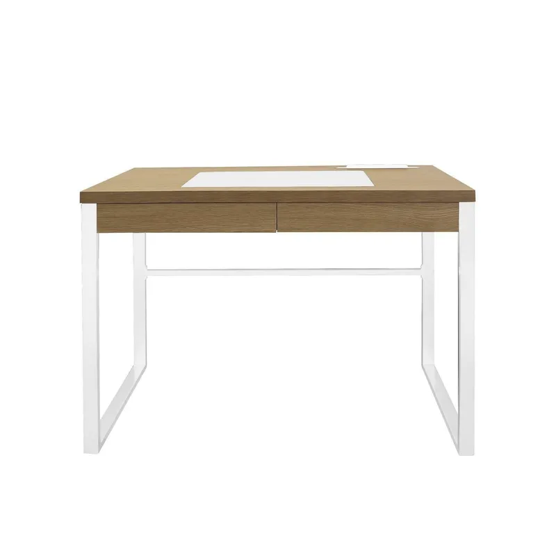 Biurko Industrialne MEBLIVA Dolem MDF/Metal 100x50 cm - Białe