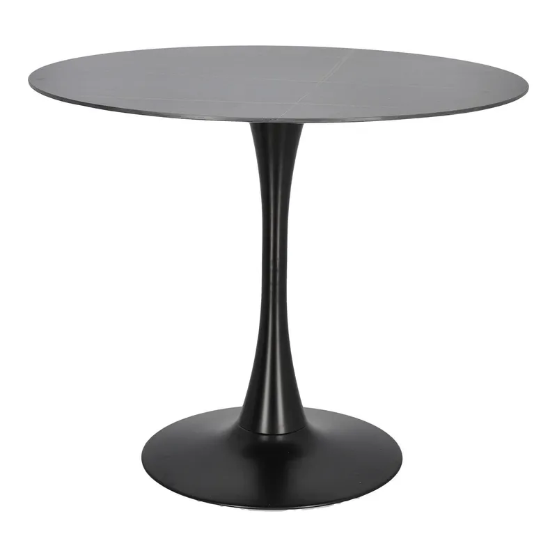 Stół MEBLIVA Skinny Premium Stone 90cm - Spiek Czarny