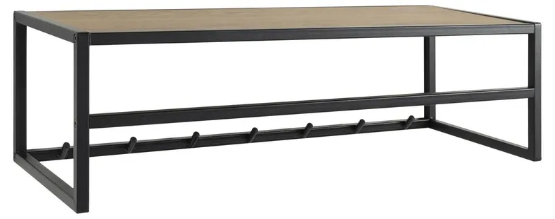 Wieszak Ścienny MEBLIVA Seaford Dąb 77 cm - Naturalny I Czarny