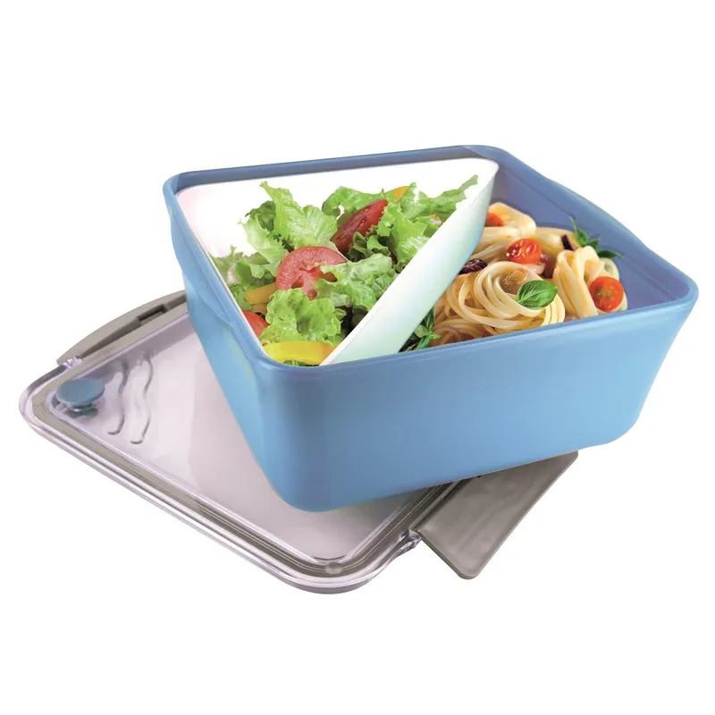 Lunch Box Divided MEBLIVA Z Widelcem 2,6l - Fioletowy