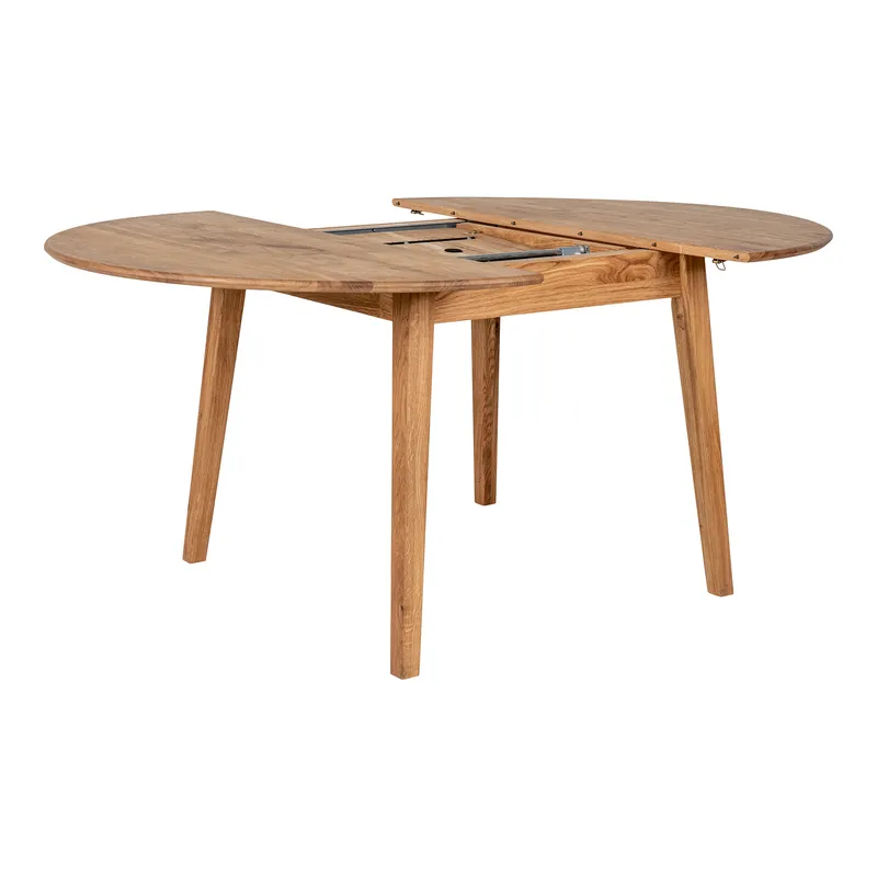Stół Rozkładany MEBLIVA Metz 118cm Drewno Dąb - Naturalny