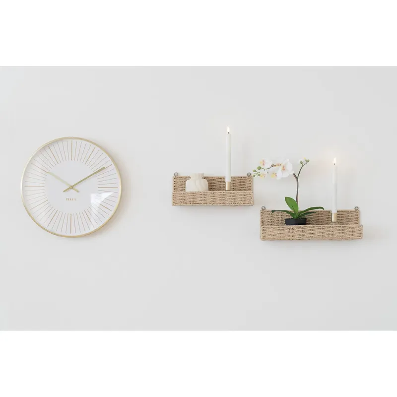 Zegar Ścienny MEBLIVA Takamaka 40cm, Metal Glamour - Złoty