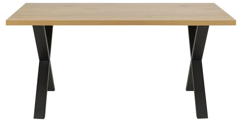 Stół MEBLIVA Wales Cross 160x90 cm Drewno Nowoczesny - Naturalny