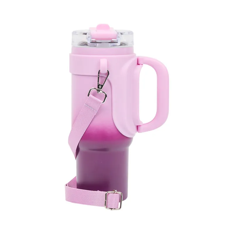 Kubek Termiczny MEBLIVA Malibu 900ml, Polipropylen - Różowo-Fioletowy
