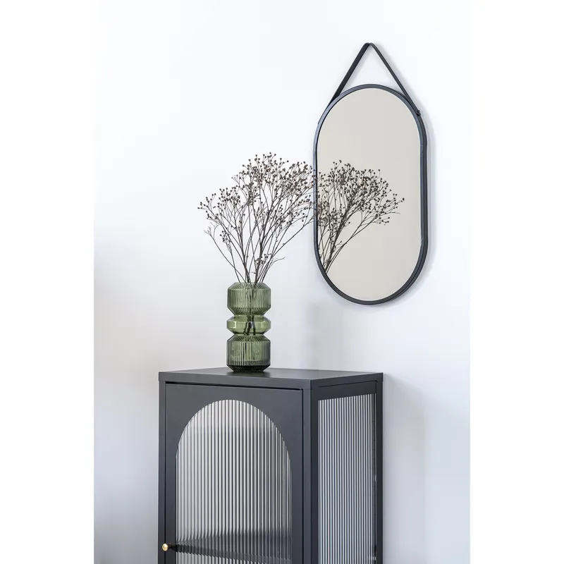 Gablota MEBLIVA Adelaide Wąska 110cm, Metal, Nowoczesny Styl - Czarna