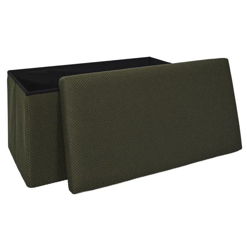 Pufa MEBLIVA Velse Atom Tkanina 76x38 cm - Khaki