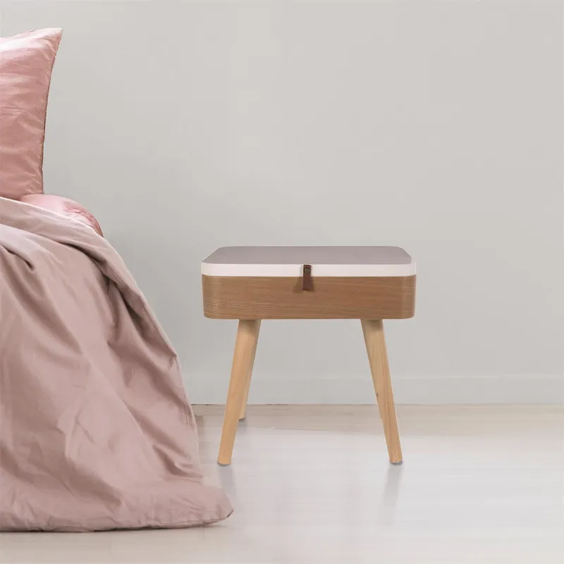 Szafka Nocna MEBLIVA Elin, Drewno Sosnowe, 40 cm - Biała