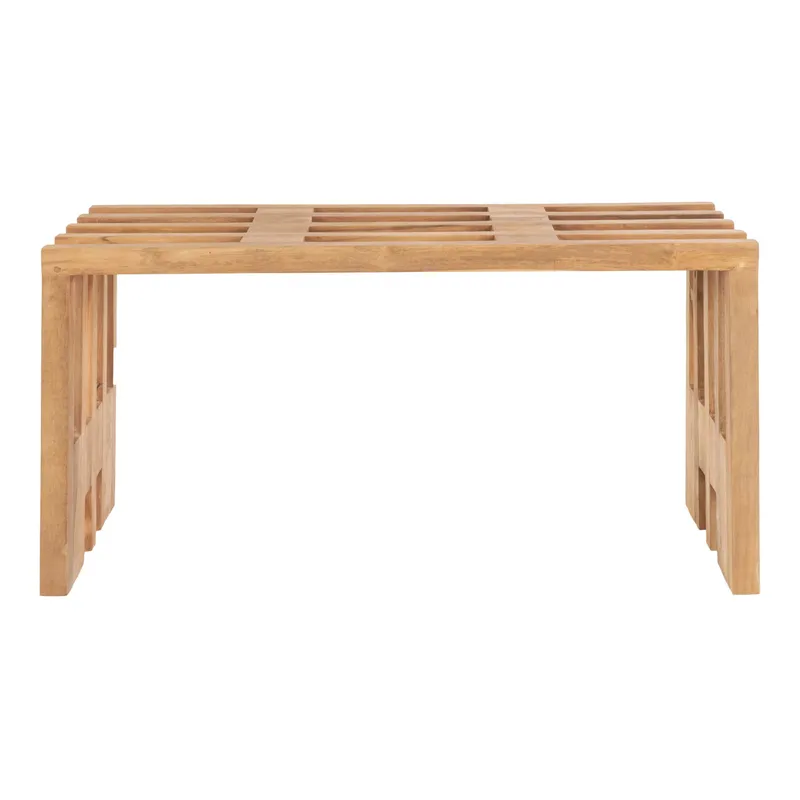 Ławka MEBLIVA Benidorm 90cm Drewno Tekowe - Naturalny