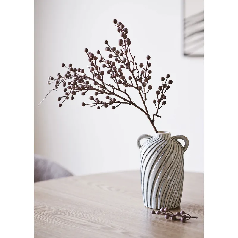 Wazon MEBLIVA Foma Ceramiczny, Wysoko 22 cm - Niebieski