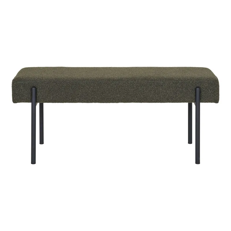 Ławka MEBLIVA Swindon Boucle 100 cm - Zielona