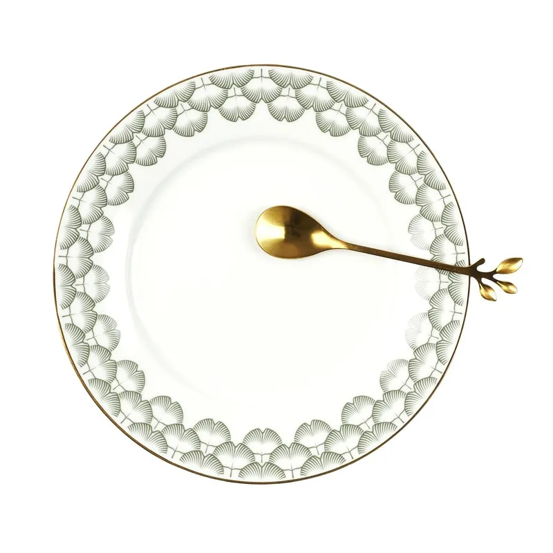Łyżeczki Do Kawy MEBLIVA Gold Leaf, Stal Nierdzewna, Glamour - Złoty