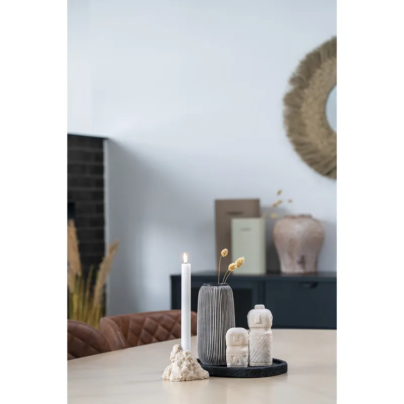 Taca Dekoracyjna MEBLIVA Cement Owalny 26,5x26cm - Czarny