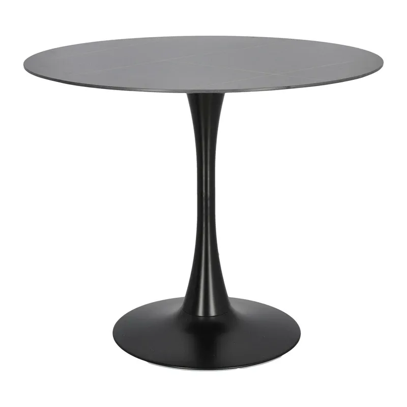 Stół MEBLIVA Skinny Premium Stone 90cm - Spiek Czarny