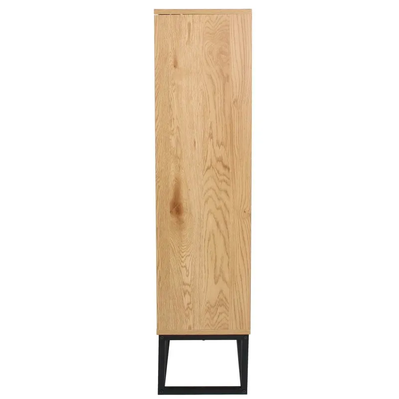 Regał MEBLIVA Abbott Skandynawski 120 cm - Dąb/Czarny